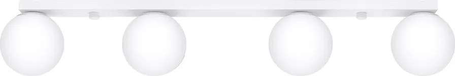 Biele stropné svietidlo so skleneným tienidlom ø 12 cm Umerta – Sollux