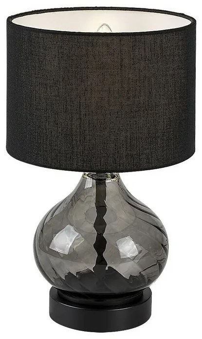 Rabalux 74034 dekoratívna stolná lampa Pirelo, E14, 1x max. 25W, čierna