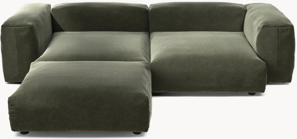 Zamatová modulárna rohová pohovka Vetsak (3-miestna)