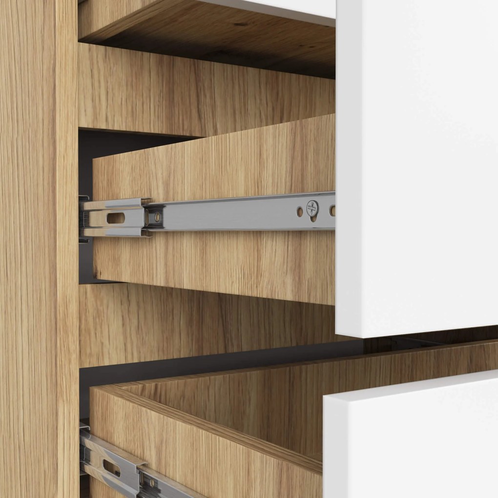 Komoda CL3 60 cm dub artisan/biela