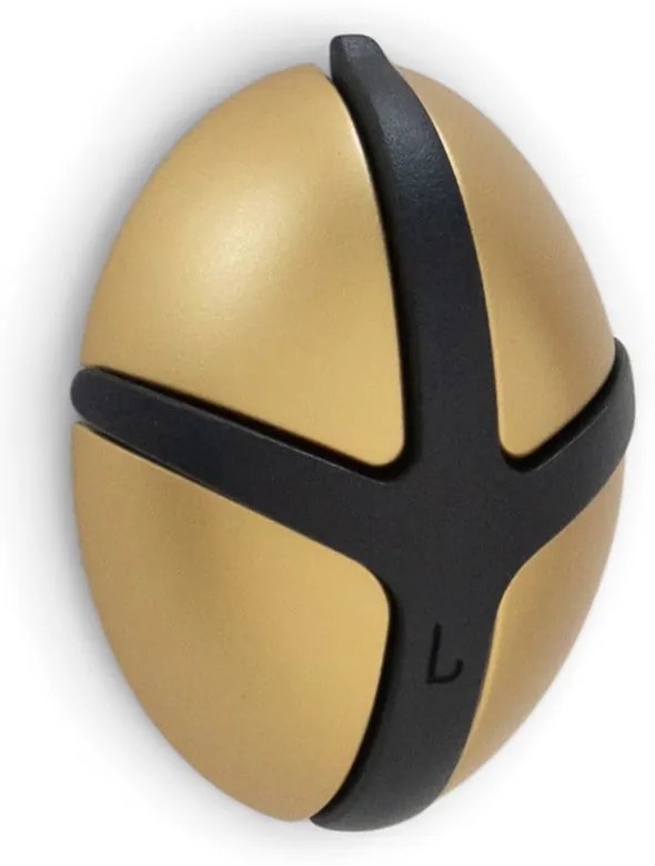 Čierny/v zlatej farbe nástenný plastový háčik Tick – Spinder Design