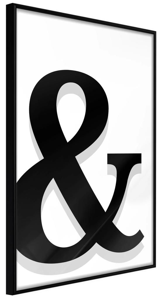 Artgeist Plagát - Decorative Letter [Poster] Veľkosť: 40x60, Verzia: Čierny rám s passe-partout