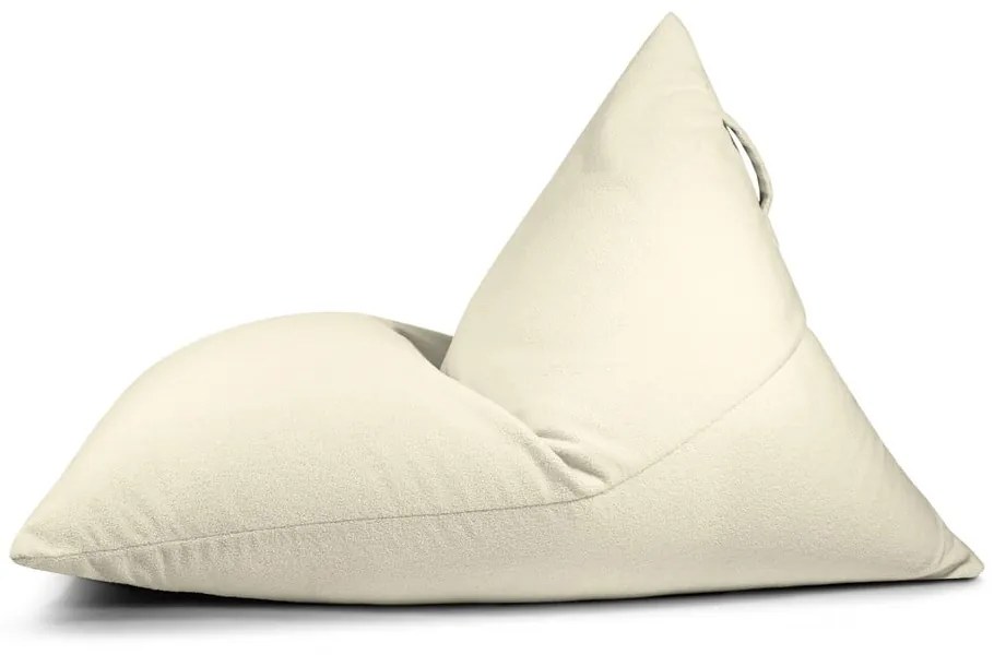 Krémový sedací vak z textílie buklé Razzmatazz – SLOWDOWN