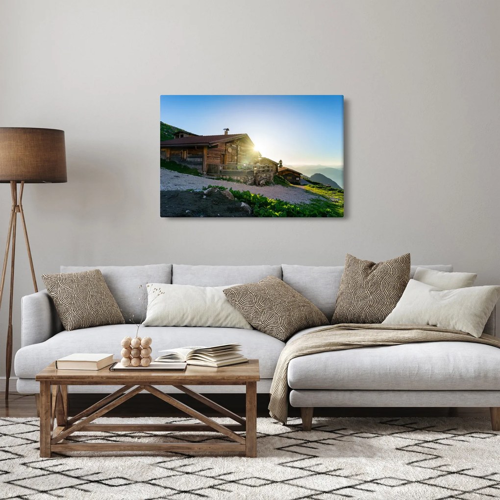 Obraz - Ráno v alpách, Tirolsko (90x60 cm)