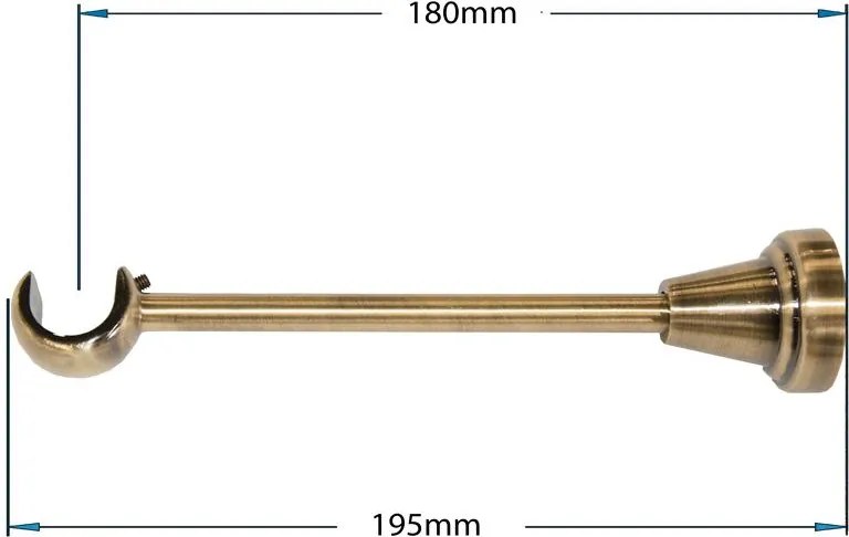 Garniže 19mm - jednoradové - CYLINDER CRYSTAL - antik