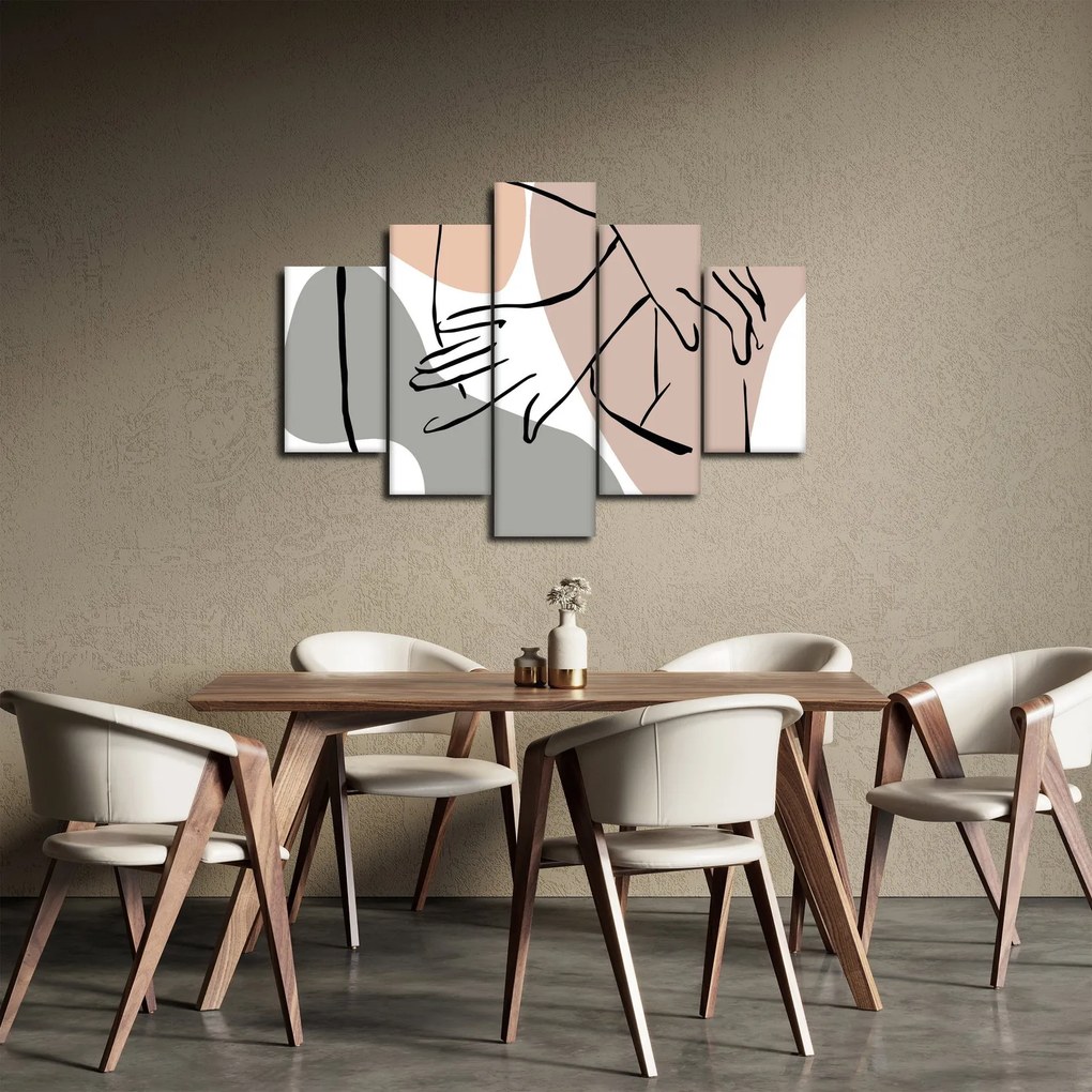 Obraz - Woman body line art N⁰2 (150x105 cm)