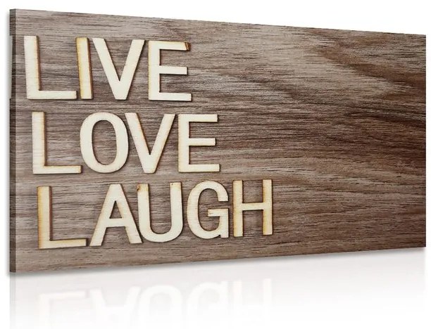 Obraz so slovami - Live Love Laugh