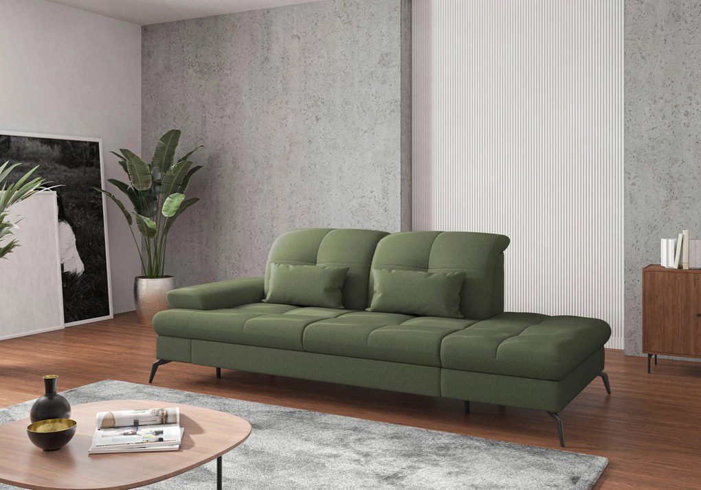 XXXLutz LEŇOŠKA, textil, olivovozelená Sit & More - Online Only obývacie izby - 000144009677