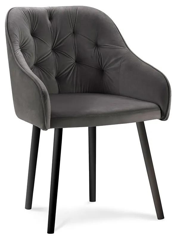MILO CASA Zamatová stolička Luisa dĺžka 54 × šírka 50 × výška 80 cm