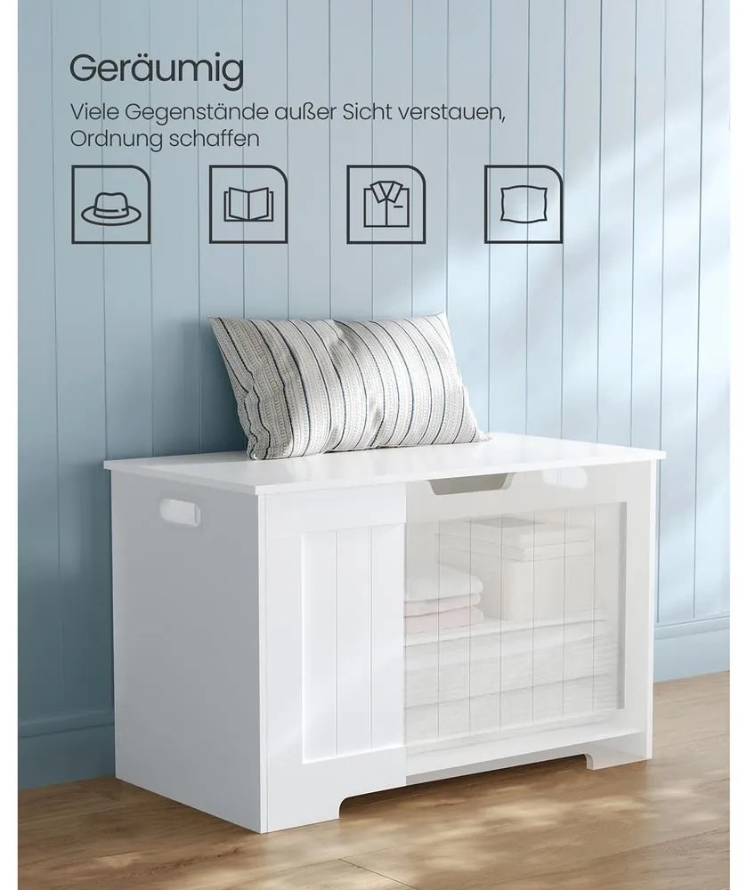 VASAGLE Úložný drevený box LHS11WT