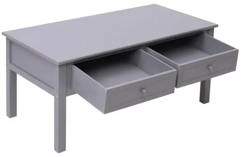 vidaXL Konferenčný stolík sivý 100x50x45 cm drevený-