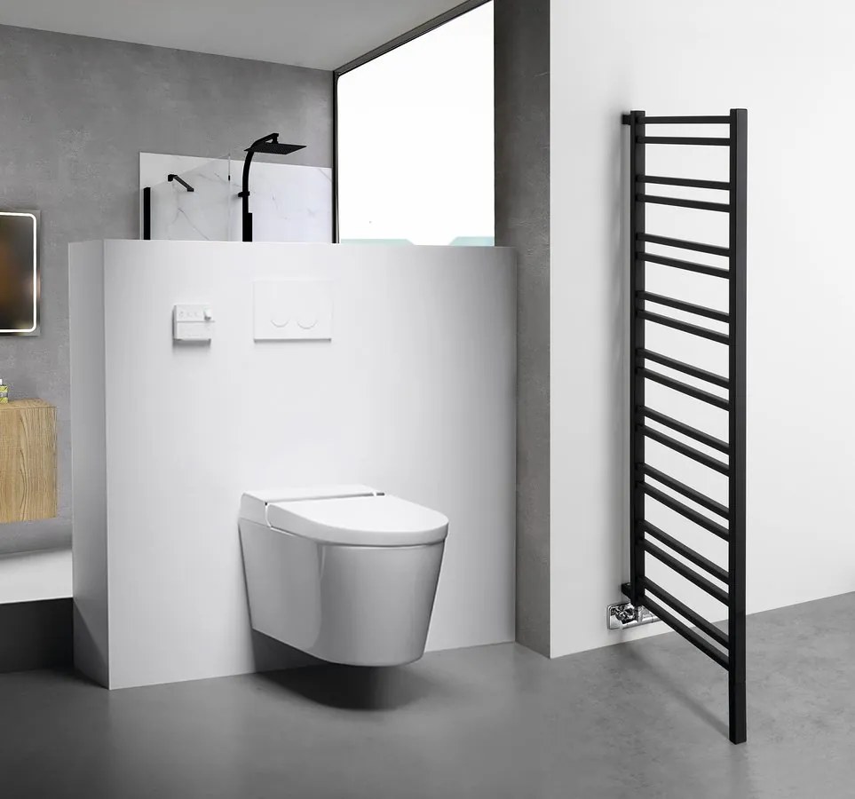 Sapho Sapho, METRO SPACE vykurovacie teleso 550x1430 mm, inštalácia v priestore, čierna mat, IR438B