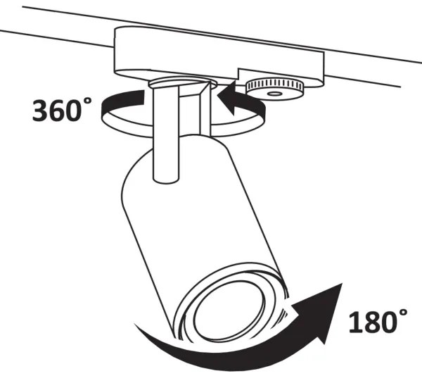 Bodové svietidlo do lištového systému MINOR 1xGU10/10W/230V čierna