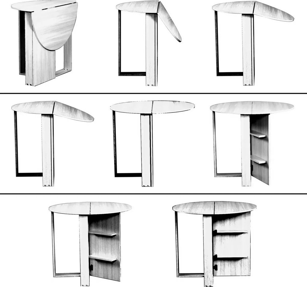 Skladací jedálenský stôl Middle Caucasian Oak