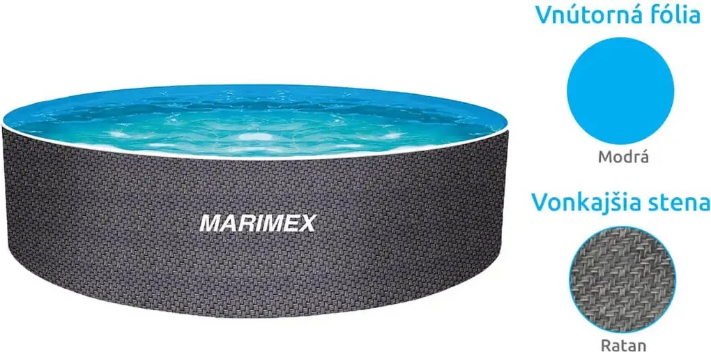 Marimex | Bazén Marimex Orlando 3,66x1,22 m bez filtrácie- motív RATAN | 10340263