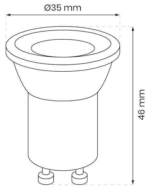 LED žiarovka GU10 teplá 3000k 3w 150 lm mini