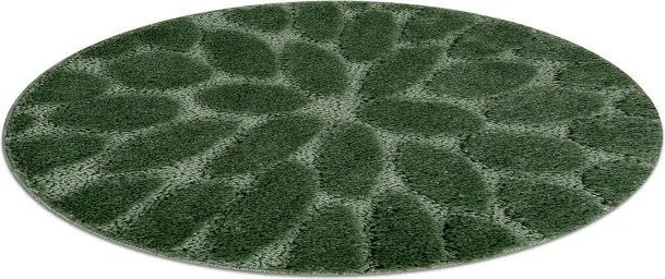 Kúpeľňový koberček SUPREME STONES kamienky, zelený kruh