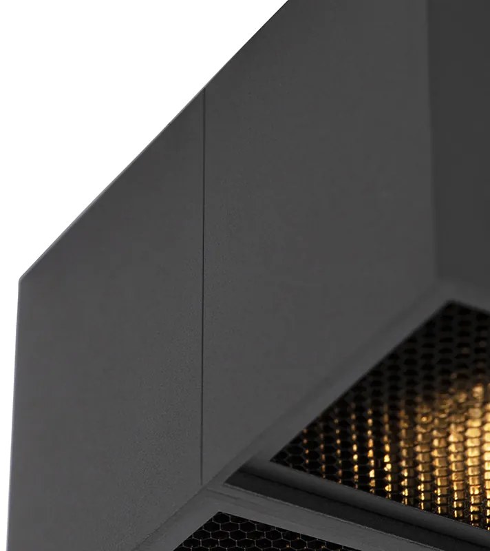 Dizajnové bodové svetlo čierne 4-žiarovkové - Qubo Honey