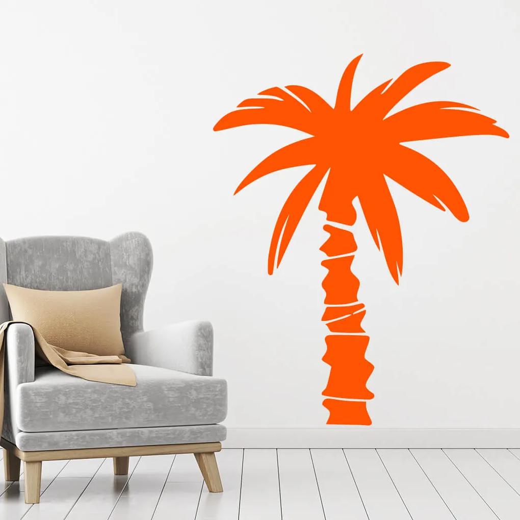 Veselá Stena Samolepka na stenu na stenu Tropická palma Farba: černá