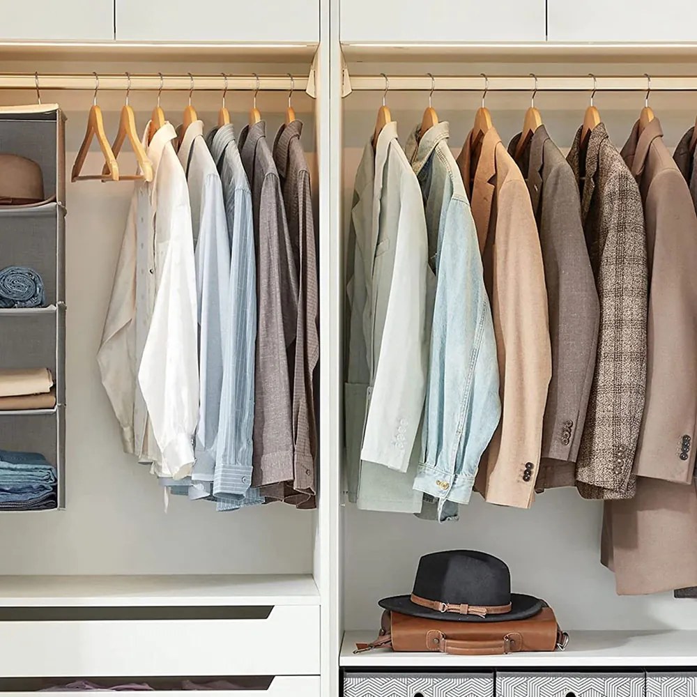 Sada drevených vešiakov SOHO, 20ks, prírodná hnedá SongmicsHome