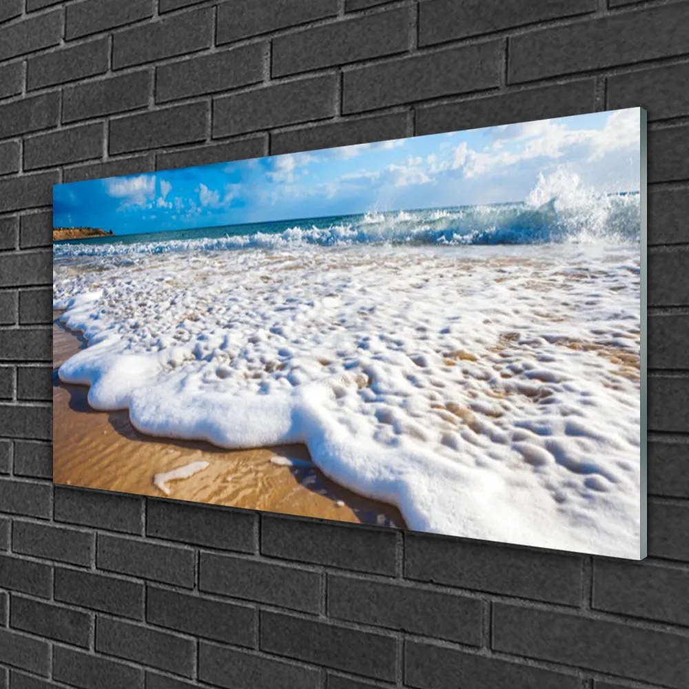Obraz na skle Pláž more pisek príroda 100x50 cm
