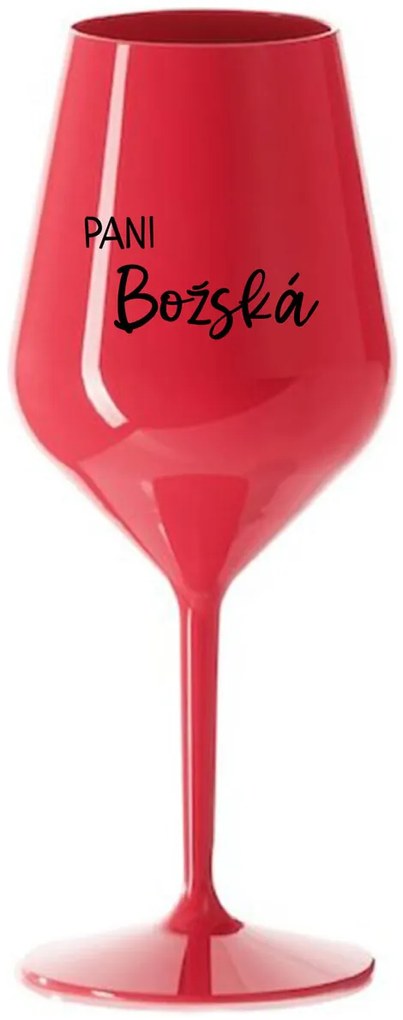 PANI BOŽSKÁ - červený nerozbitný pohár na víno 470 ml