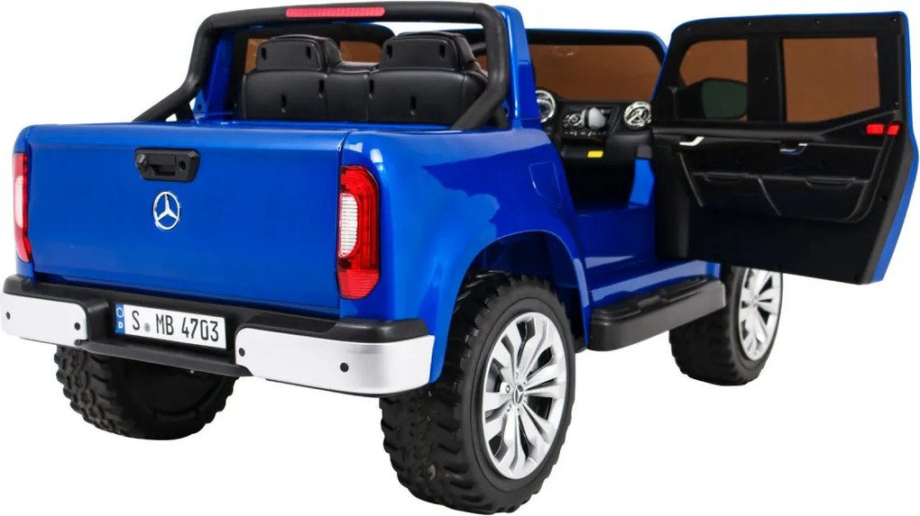 Ramiz Mercedes Benz triedy X pickup elektrické autíčko pre deti lakované modré 4x4