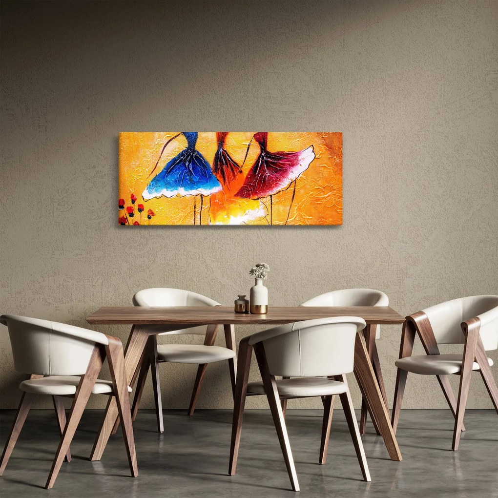 Obraz - Olejomaľba, baletky (120x50 cm)