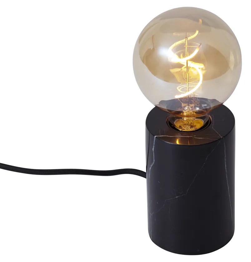 Moderná stolná lampa čierny mramor - Marissa