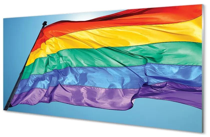 Sklenený obraz farebné vlajky 120x60 cm
