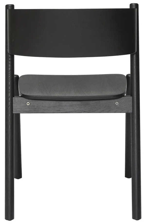 Čierna jedálenská stolička z dubového dreva Oblique - Hübsch