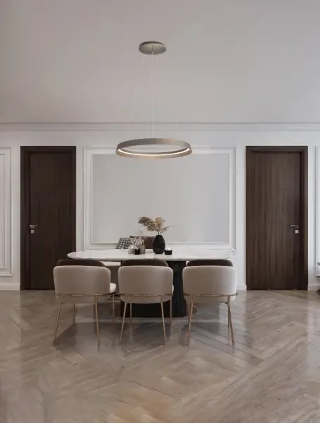 LED stmievateľný champaign hnedý moderný luster Ormi 60