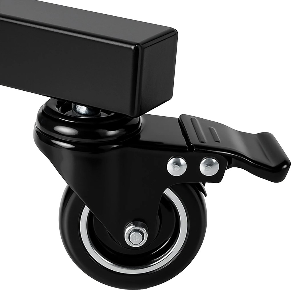 Vešiak s kolieskami na oblečenie Gisborne 150x38x120 - čierna