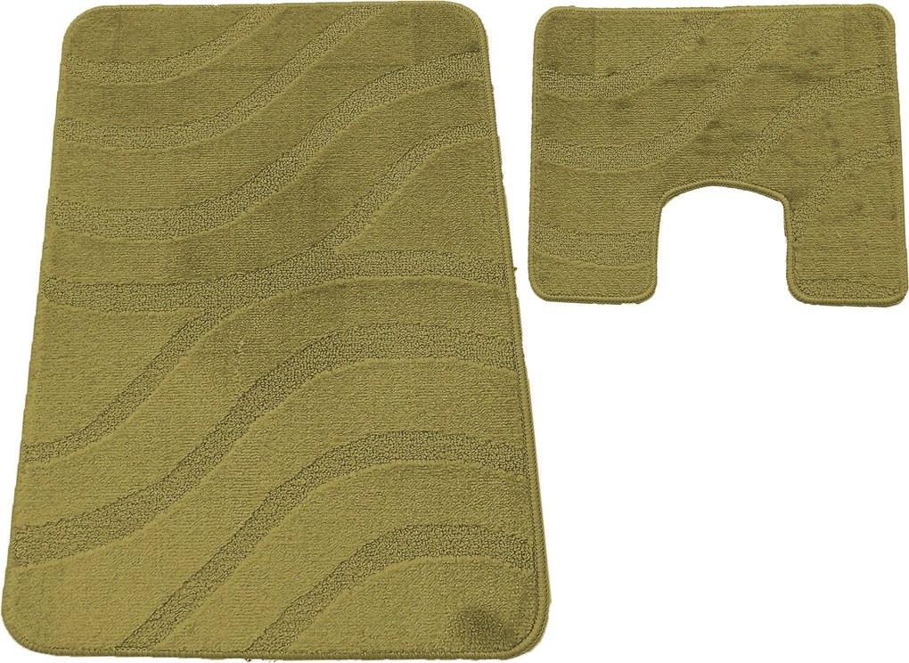 DY Kúpeľňová sada koberčekov s výrezom Symphony - khaki