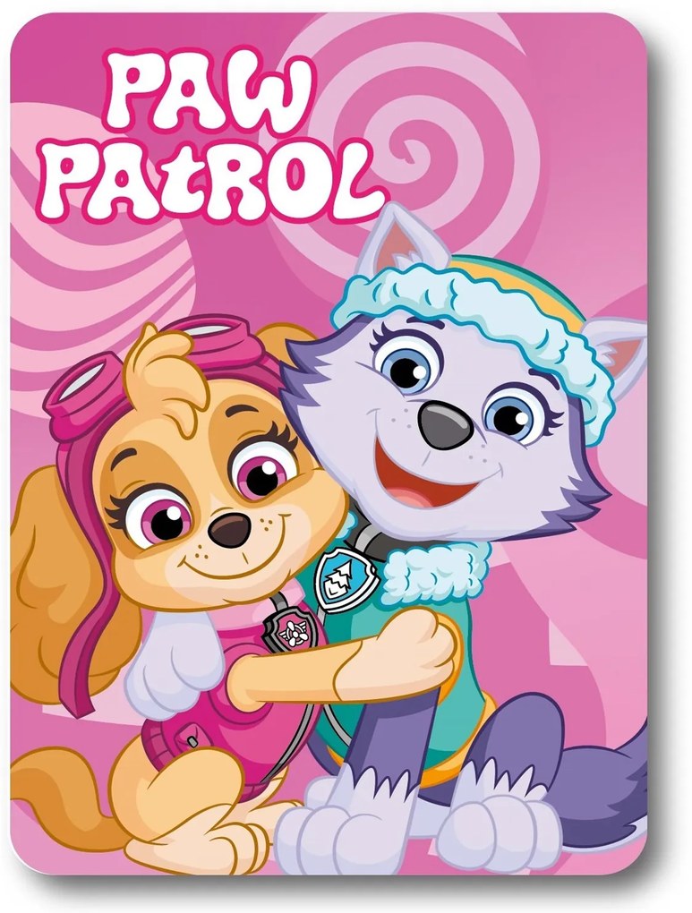 DETSKÁ FLEECOVÁ DEKA PAW PATROL 100X140 CM VZOROVANÁ