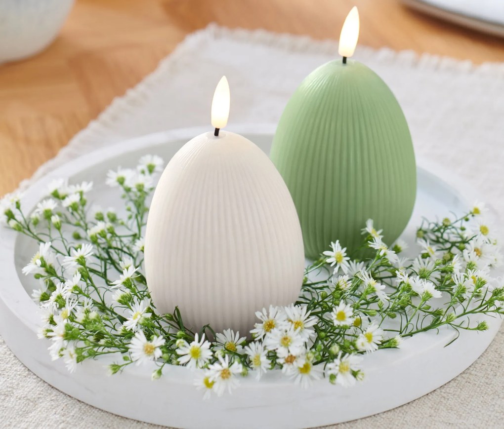 Sviečky z pravého vosku s LED diódou, 2 ks