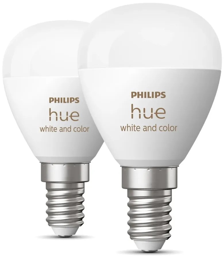 Žiarovky v súprave 2 ks E14, 5 W White and color ambiance – Philips Hue