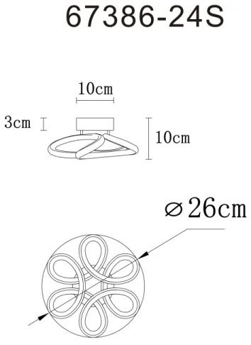 Globo 67386-24S - LED stropné svietidlo MELISAND 24W/230V pr. 26 cm matný chróm