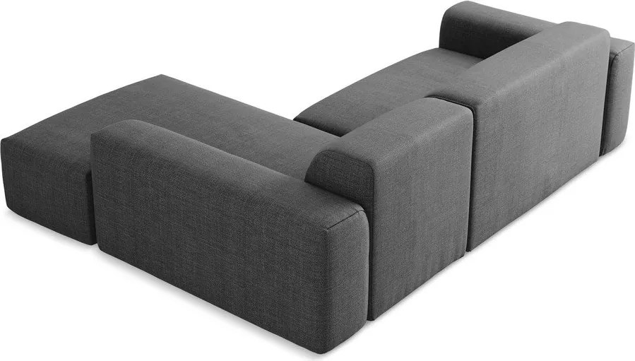 Sivá rohová pohovka (pravý roh/s leňoškou) Keli – Makamii