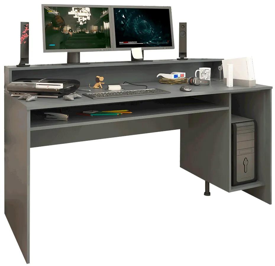 PC stôl/herný stôl, grafit, TEZRO NEW