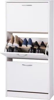 Botník Mainz, 3-dverový, biely%