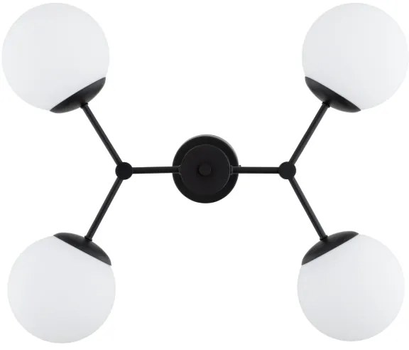 Luster na tyči FOTON 4xE14/10W/230V čierna