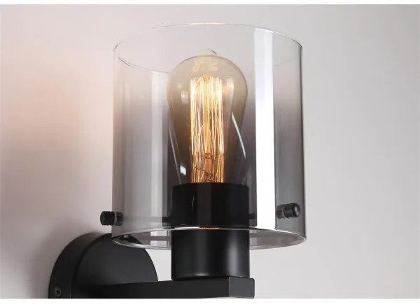 Searchlight 88912-1BK - Nástenné svietidlo SWEDEN 1xE27/60W/230V čierna/dymová