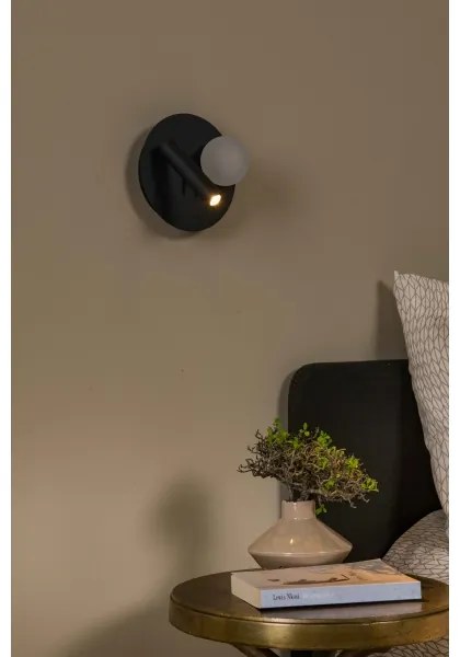 Lucide 77286/02/30 - LED Nástenné svietidlo MATIZ 2xLED/3,5W/230V USB čierna