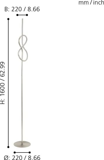Eglo 97942 - LED Stojacia lampa NOVAFELTRIA LED/13W/230V