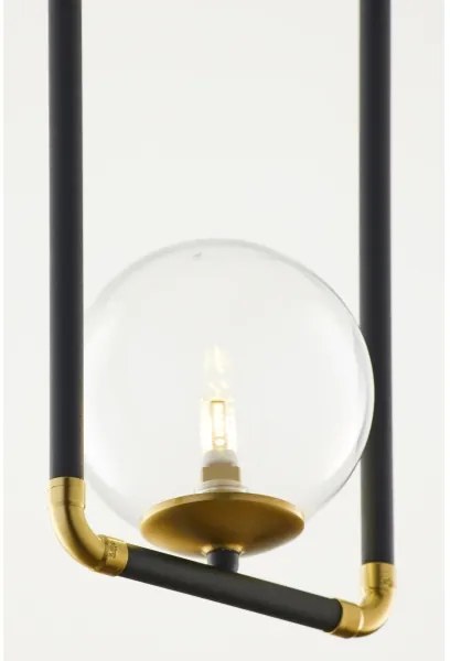 Jupiter 2023 - Luster na lanku ZAFRA 1xG9/10W/230V čierna/zlatá/číra