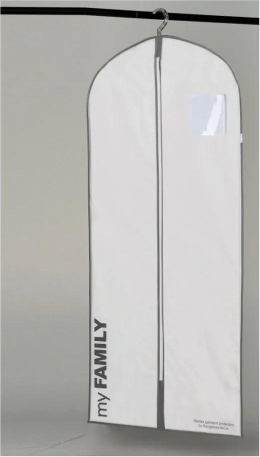 Biely závesný obal na šaty Compactor Dress, dĺžka 127 cm