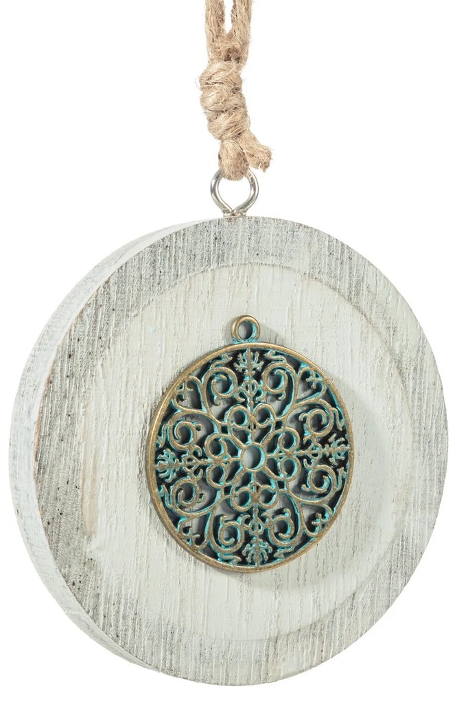 VIANOČNÁ DEKORÁCIA KELLY 01 SADA 6KS 9 CM BIELA