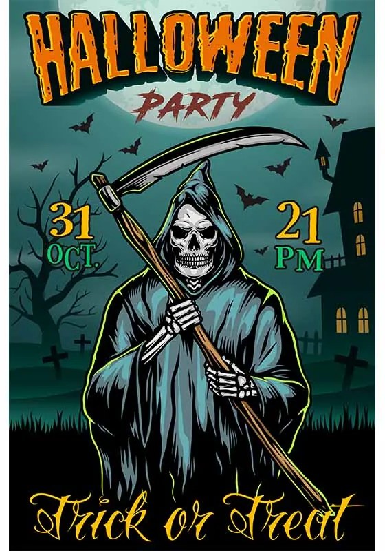 Ceduľa Halloween Party 2