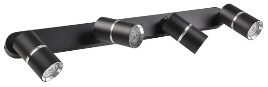 Bodové svietidlo BAMBOO 4xGU10/10W/230V čierna